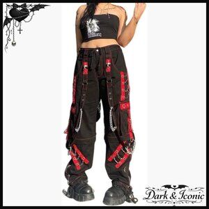 Wide Leg Denim Pants, Mid Rise, Baggy Fit, Polyester Blend, Casual Wear